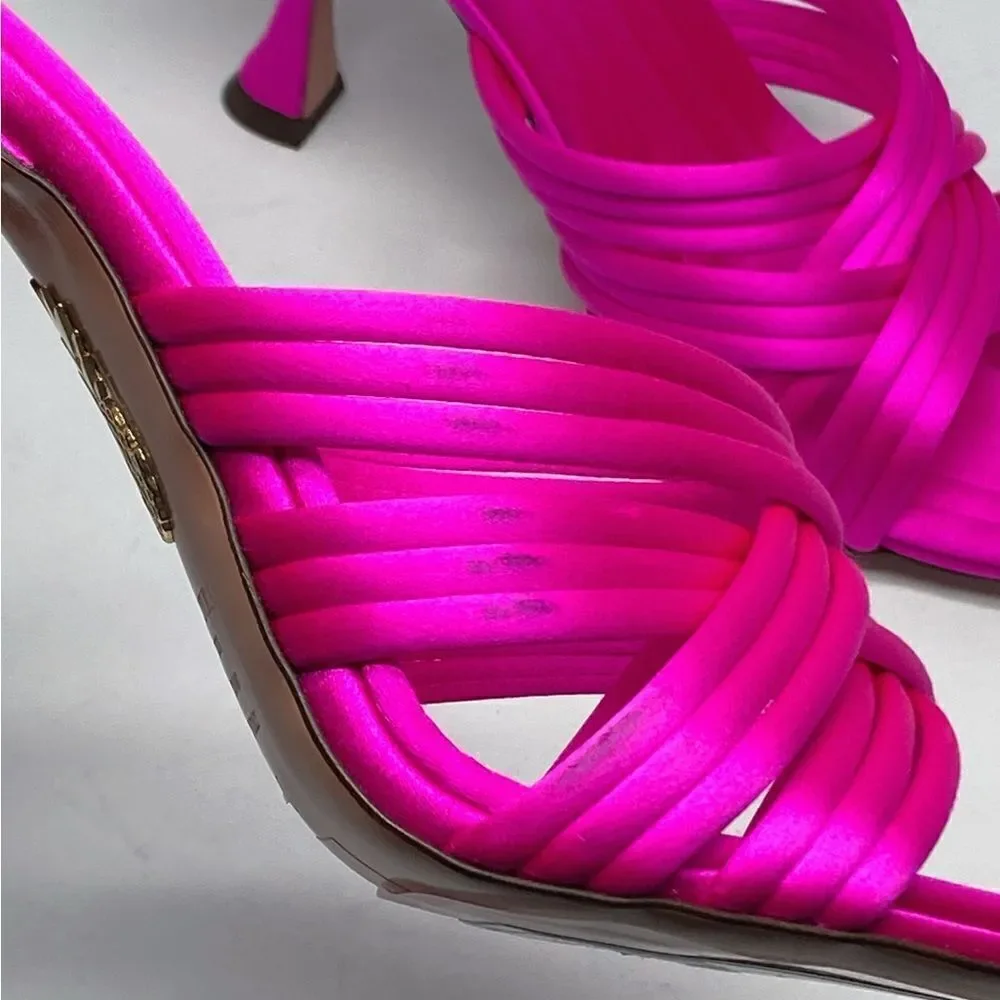 Aquazzura Oahu 95MM Strappy Satin Sandals size 37